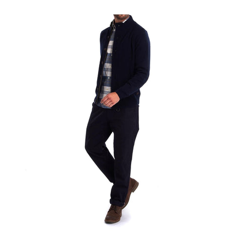 Barbour Cardigan Cardigan Uomo con toppe sui gomiti Blu A24 - BARBOURMKN0731 - NY91 - S - Francavilla Moda